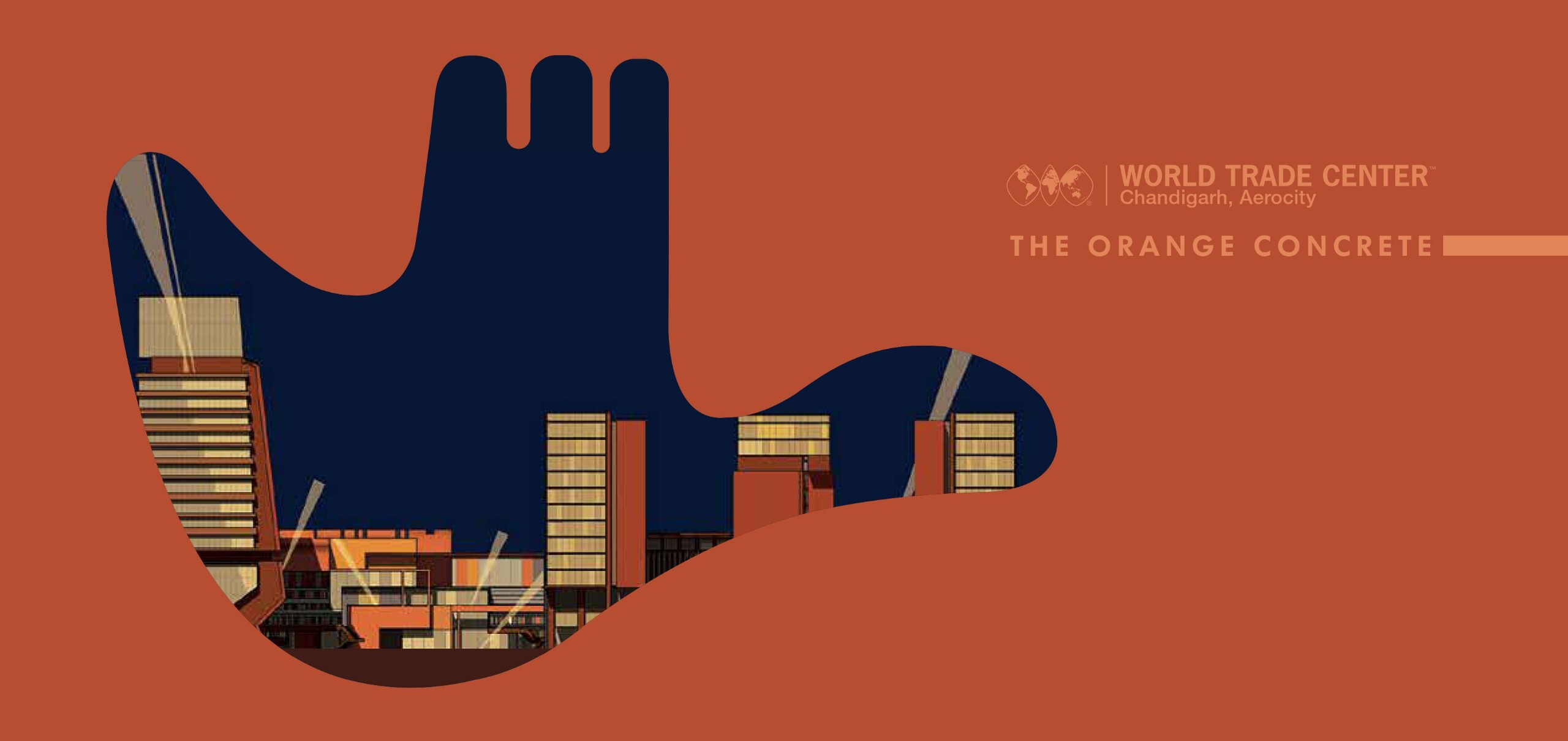 world trade center chandigarh banner explore more about wtc chandigarh an orange background that invite you